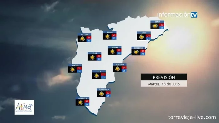 В провинции Аликанте снова будет желтая тревога из-за третьей волны тепла, которая нас посетит.