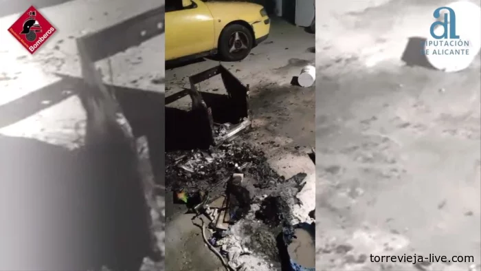 Пожар в гараже дома в Торревьехе вынудил жителей покинуть свои дома